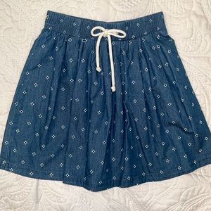NWT Girl’s Copper Key Blue Cotton Skirt, Medium